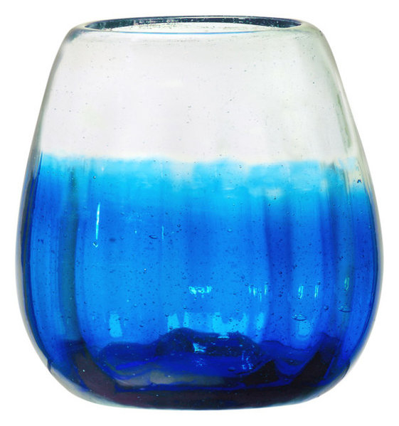 Amici Home Rosa Stemless Cobalt Ombre Wine Glass Set Of 4 Amici Home Rosa Stemless Cobalt Ombre Wine Glass Set Of 4