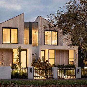 Camberwell Residences- front-exterior-facade- dusk- kairouz-architects