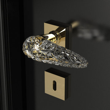 Lidia Designer Crystal Privacy Pin Door Handle