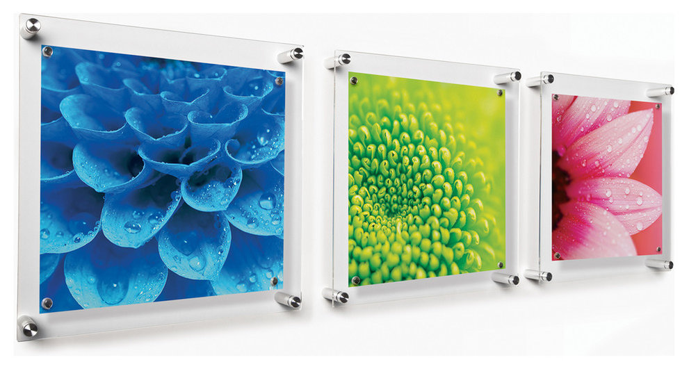 Trio Set of 3 Square Floating Wall Frames, 14x14 - Contemporary ...