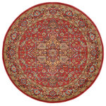 Unique Loom - Unique Loom Red Ardashir Sahand 6' 0 x 6' 0 Round Rug - Our Sahand Collection brings the authentic feel of Persia into your home. Not only are these rugs unique, they can also be used in a variety of decorative ways. This collection graciously blends Persian and European designs with today's trends. The mixture of bright and subtle colors, along with the complexity of the vivacious patterns, will highlight any area in your house.