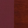 Lacey Series Solid Back Mahogany Wood Restaurant Barstool - Burgundy Vinyl Seat