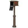 Traditional Curbside Mailbox with Bradford Surface Mount Mailbox Post