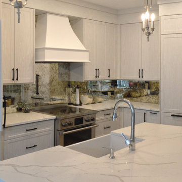Kitchen with Appliance Garage Pocket Doors | The City Lake Townhouse
