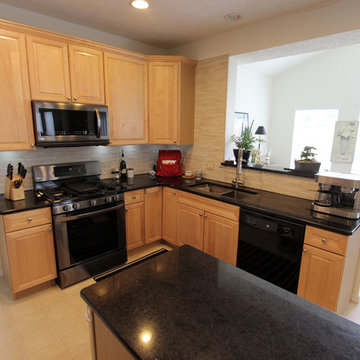 Cambria Edinburgh Countertops with No Grout Beige Tile ~ Copley, OH