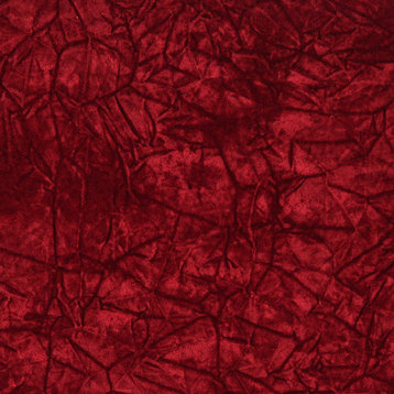 Burgundy Classic Crushed Velvet Upholstery Fabric By The Yard