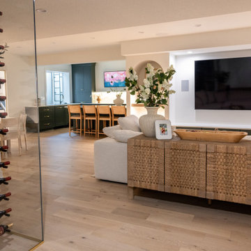 Luxury Basement Remodel with Custom Bar, Wine Display & Wellness Retreat