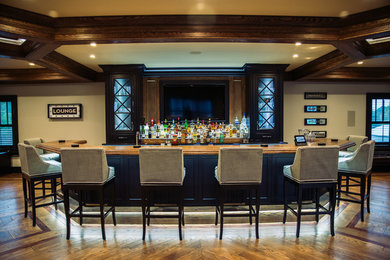 Inspiration for a contemporary home bar remodel in Other