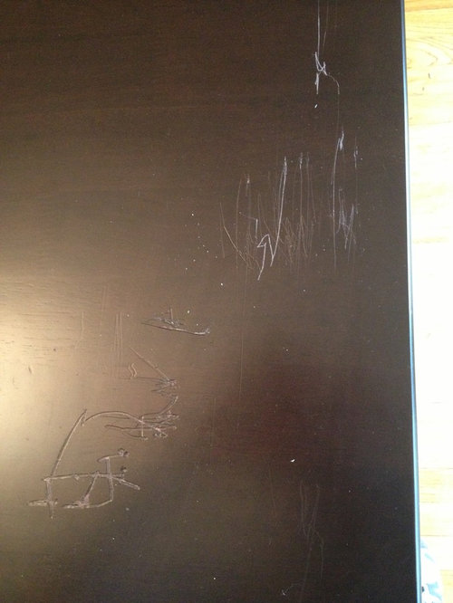 How to fix scratched dining room table