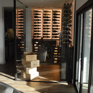 Frameless Glass Enclosure for a Wine Room
