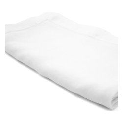 The Linen Works Castellet Hemstitched Tablecloth White - Tablecloths