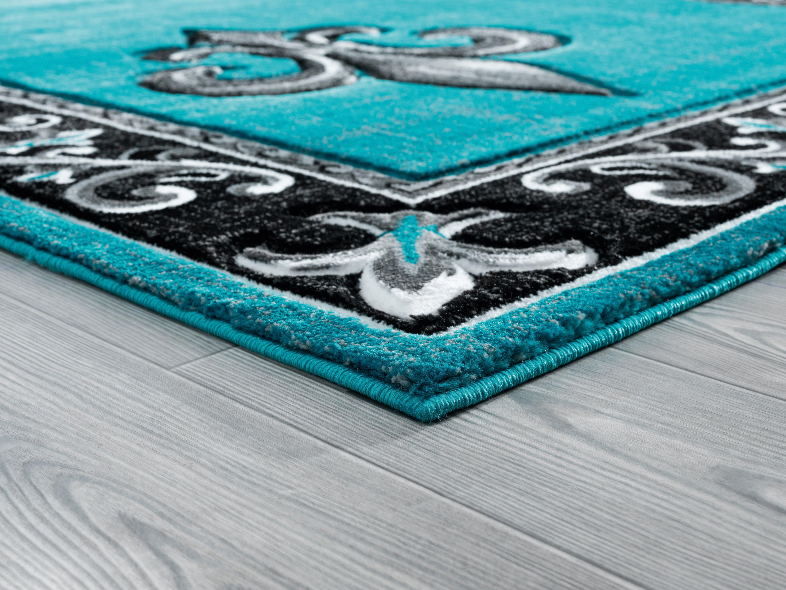 Turquoise Mediterranean Rug United Weavers Bristol Lilium Turquoise Area Rug 7'10x10'6 ...