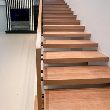 Project #126 | Contemporary Staircases with Integrated LEDs & Glass Railing