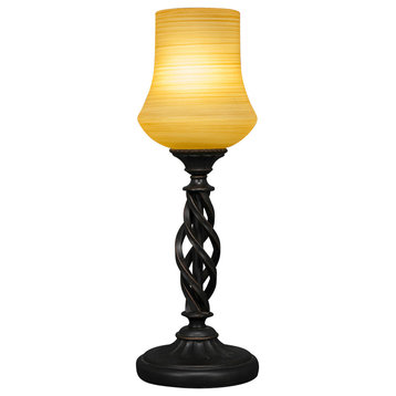 Elegante 1-Light Table Lamp, Zilo Cayenne Linen