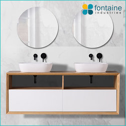 Paloma Solid Ash Vanity Hardwood with White Set - Products