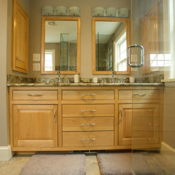Hanover Bath with maple cabinets