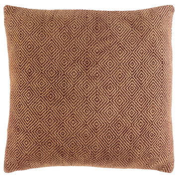 Camilla CIL-001 Pillow Cover, Camel, 20"x20", Pillow Cover Only
