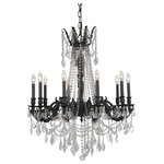 Elegant Lighting - 9210 Rosalia Collection Hanging Fixture, Clear, Royal Cut - The Rosalia Collection is a stunning and decadent example of the design period of the Austro-Hungarian empire. The bold strength of the four brass casting finishes to choose from is a perfect contrast to the luxuriously draped glistening crystal strands surrounded by candelabra lighting.