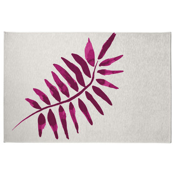 Frond 2 Spring Chenille Rug, Purple, 4'x6'
