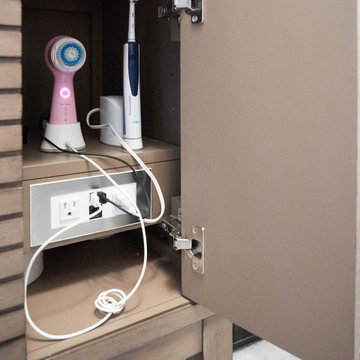 Hidden Electrical Outlet Inside Bathroom Cabinet