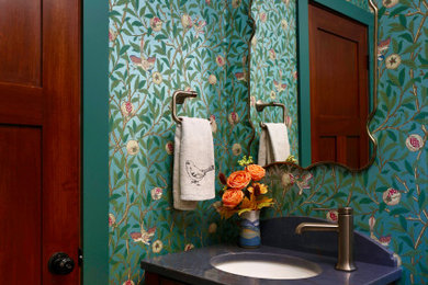Arts and crafts powder room photo in Grand Rapids