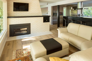 Example of a 1950s living room design in Minneapolis