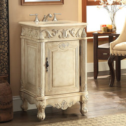 Adelina 21 inch Pastel Beige Finish Bathroom Vanity - Bathroom Vanities And Sink Consoles