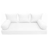 S3 Twin Size 6PC Knife Edge Daybed Mattress Cushion Bolster Complete Set AD106