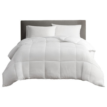 Sleep Philosophy Sateen Double Insertion Comforter, White, Full/Queen