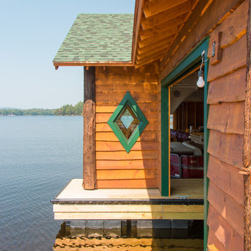 Floating Adirondack Boathouse