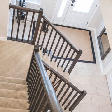 View of the front entrance from the second floor