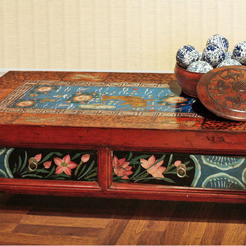 Hand Painted Mongolian Coffee Table