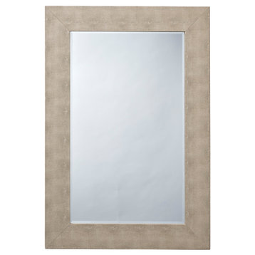 Structure Shagreen Rectangle Mirror, Ivory