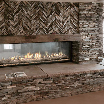 Fireplaces using Buechel Stone