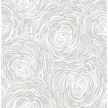 2716-23832 Celestial Grey Floral Wallpaper Modern Flair Design Non Woven