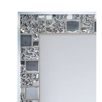 Cool Metal Beauty Classic Mosaic Mirror, 20" X 24"