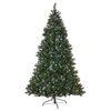 7-foot Mixed Spruce Unlit Hinged Artificial Christmas Tree with Frosted Branches