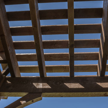 12' x 24' 11" Attached Timber Frame DIY Pergola Kit for Backyard Patio