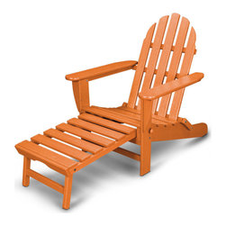 Polywood - Ivy Terrace Classics Ultimate Adirondack Chair, Tangerine - Adirondack Chairs