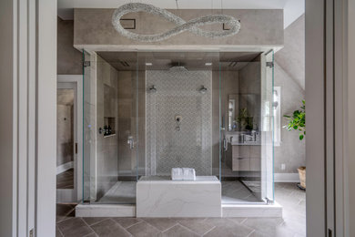 This is an example of a modern bathroom in New York.