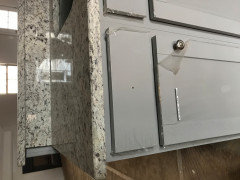 Dallas White Granite Grey Cabinets