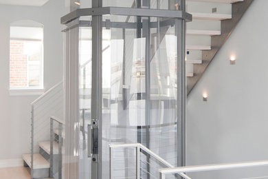 Inspiration for a contemporary staircase remodel in Denver