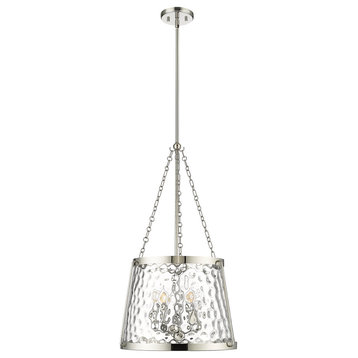 5 Light 18.125 in. Polished Nickel Pendant