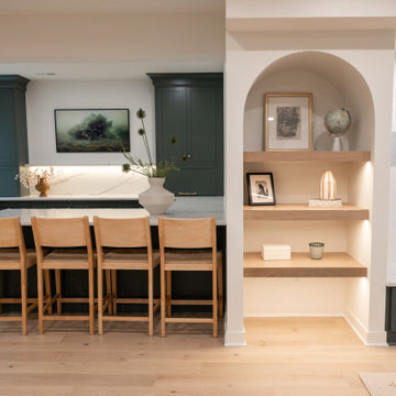 Luxury Basement Remodel with Custom Bar, Wine Display & Wellness Retreat