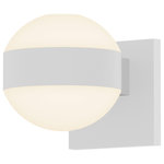 Sonneman - Reals Up/Down Sconce Dome Lens and Dome Cap, White Lens, Textured White - Beautifully executed forms of sculptural presence and simplicity that are equally at home inside or out.