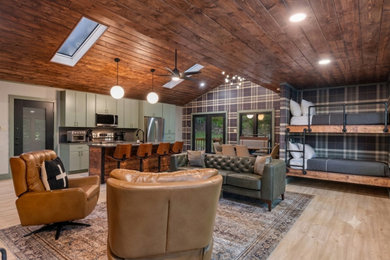 Living room - rustic living room idea in Atlanta
