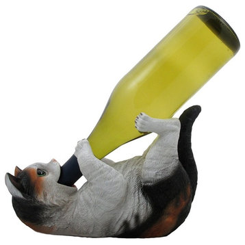 Calico Kitty Cat Decorative Wine Bottle Holder