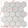 Nero Marquina Black Marble 3 inch Hexagon Mosaic Tile Polished, 1 sheet