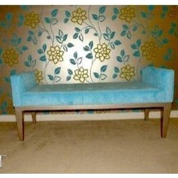 Blue Upholstered Bench - Upholstered Benches