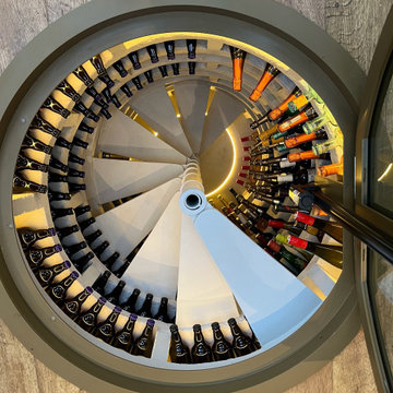 Circular wine cellar door system